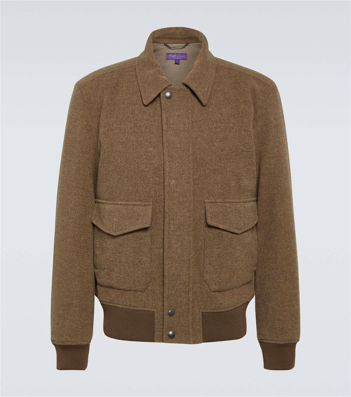 Ralph Lauren Purple Label Wool-blend bomber jacket