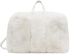 Ernest W. Baker White Shearling Duffle Bag