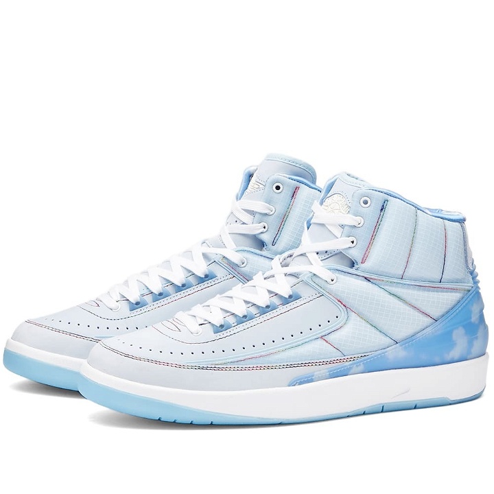 Photo: Air Jordan x J Balvin 2 Retro Sneakers in Celestine Blue/White