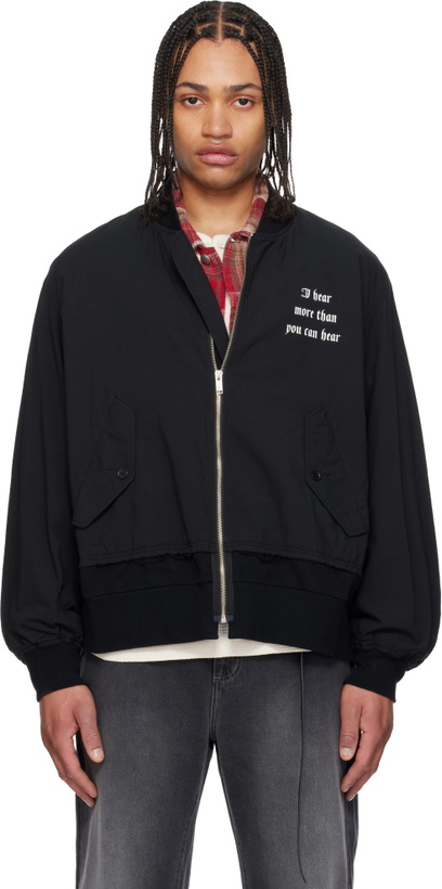 Photo: UNDERCOVER Black UP1F4201 Bomber Jacket