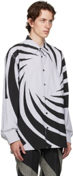Dries Van Noten Black & White Striped Shirt