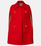 Valentino VLogo wool cape