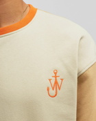 Jw Anderson Colour Block Sweatshirt Orange|Beige - Mens - Sweatshirts