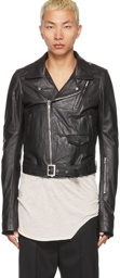 Rick Owens Black Leather Lukes Stooges Jacket