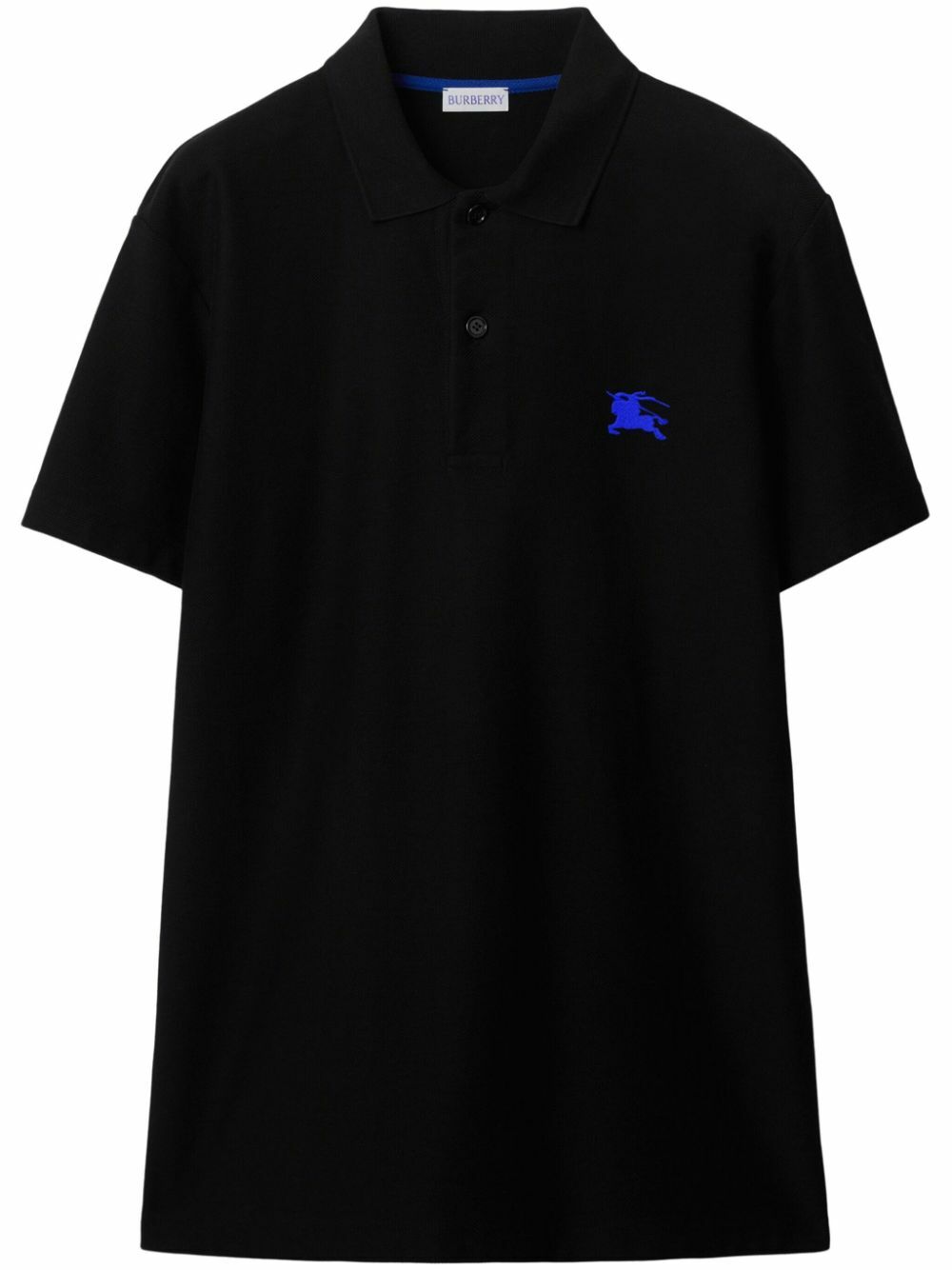 Burberry Black Equestrian Knight Design Cotton Polo Shirt Burberry