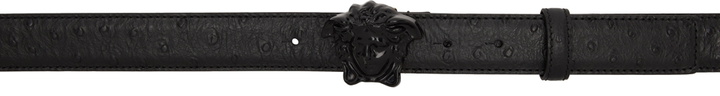 Photo: Versace Black Ostrich 'La Medusa' Belt