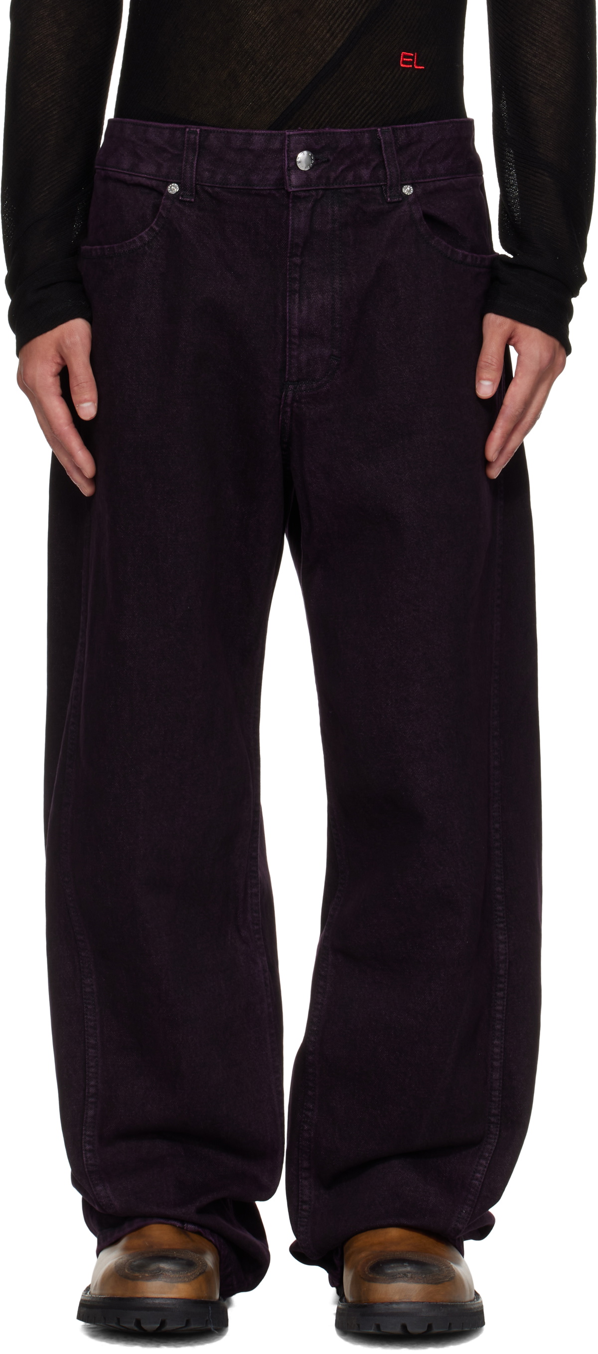 Eckhaus Latta Gray Bend Jeans Eckhaus Latta