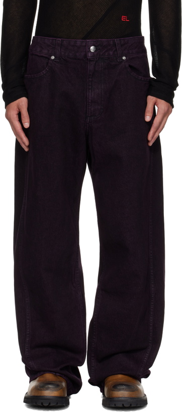 Photo: Eckhaus Latta Purple Bend Jeans