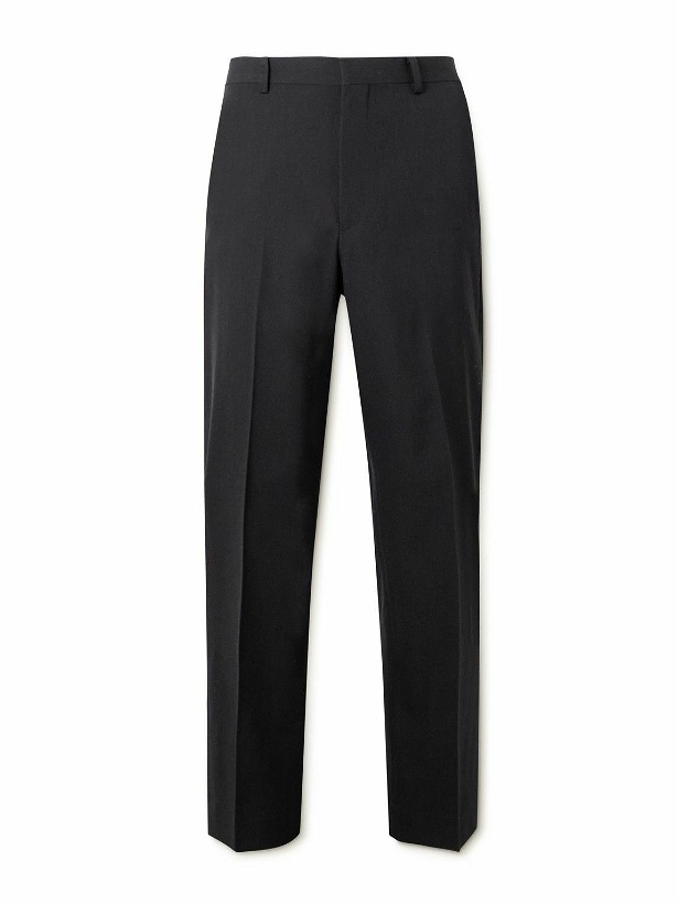 Photo: Auralee - Slim-Fit Straight-Leg Pleated Wool Suit Trousers - Black