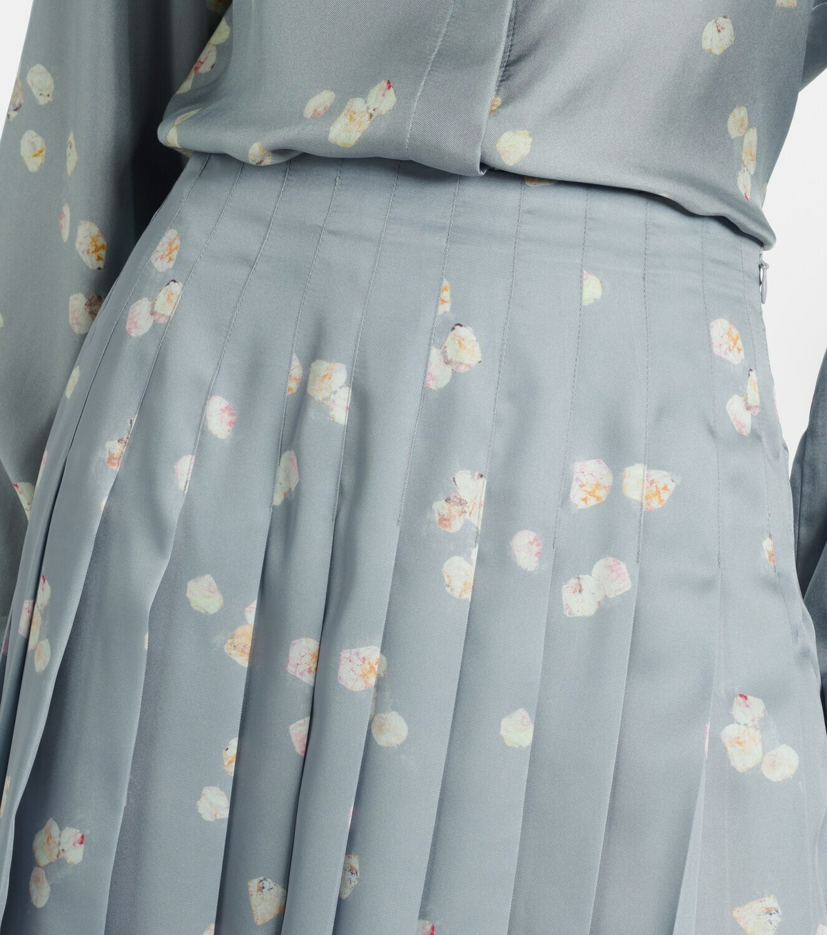 Altuzarra Monti floral pleated midi skirt
