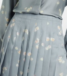 Altuzarra Monti floral pleated midi skirt