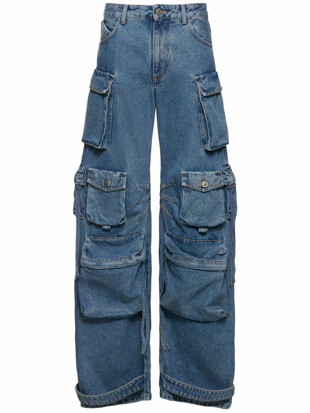 Photo: THE ATTICO Mid Rise Baggy Cargo Jeans