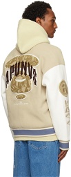 AAPE by A Bathing Ape Beige Embroidered Jacket