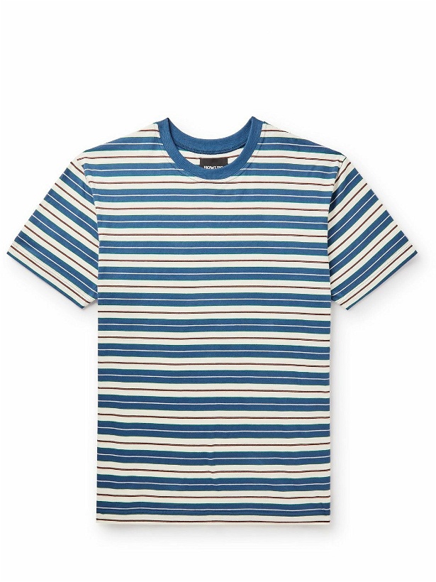 Photo: Howlin' - Striped Cotton-Jersey T-Shirt - Blue