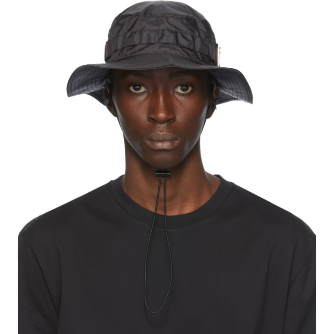 Photo: Acne Studios Black Plaque Bucket Hat