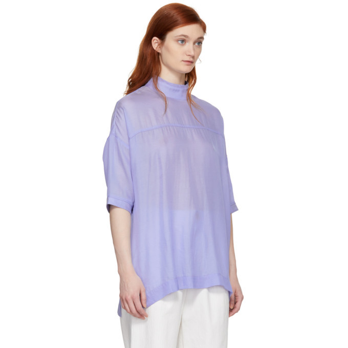 Chimala Blue High Neck Blouse