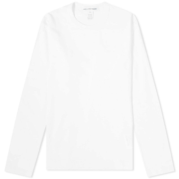 Photo: Comme des Garçons SHIRT Men's Long Sleeve Forever T-Shirt in White