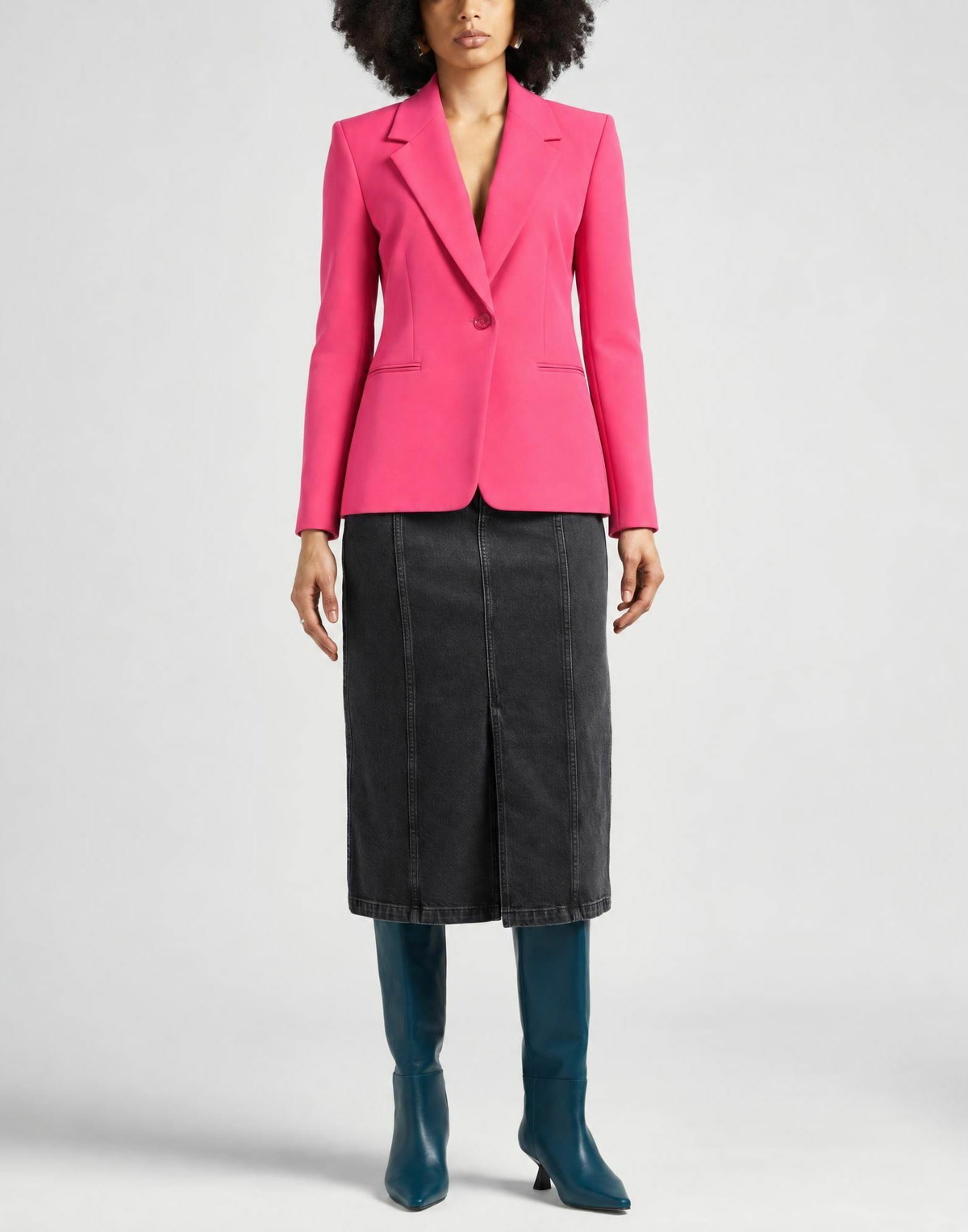 Moschino Jeans Womens Blazer Fuchsia