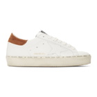 Golden Goose Off-White and Brown Hi Star Sneakers