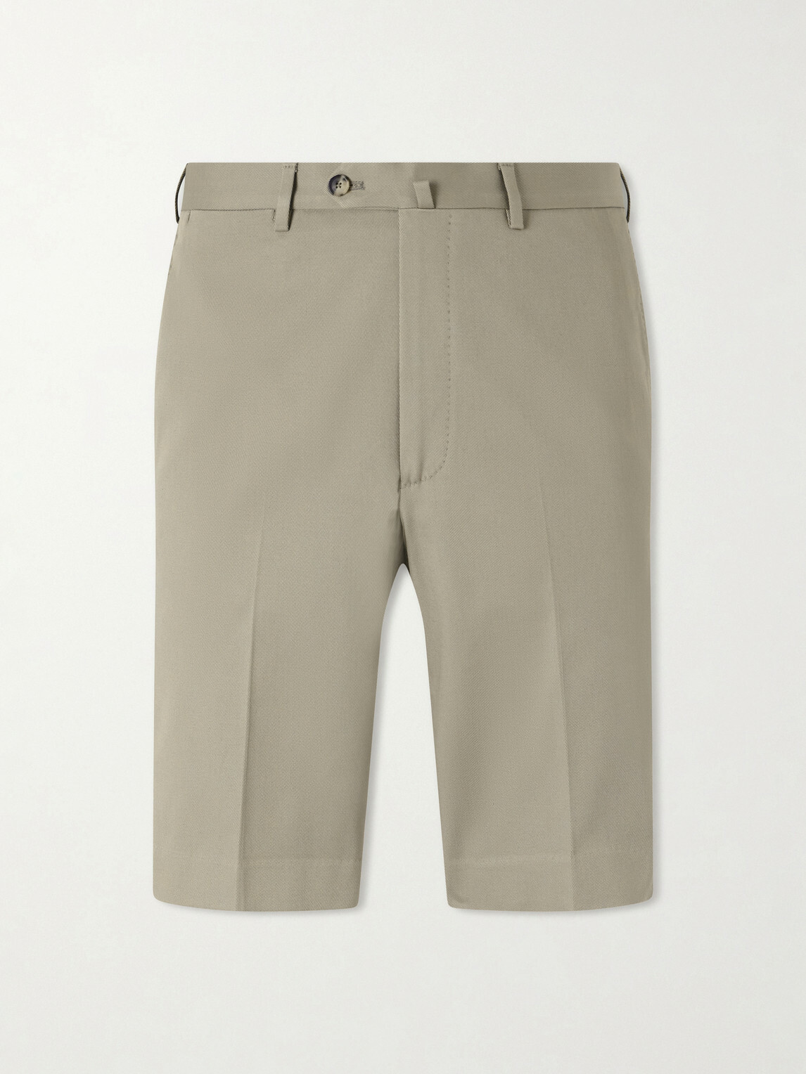 De Petrillo - Straight-Leg Cotton-Blend Twill Shorts - Neutrals