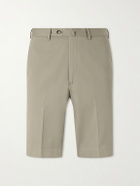 De Petrillo - Straight-Leg Cotton-Blend Twill Shorts - Neutrals