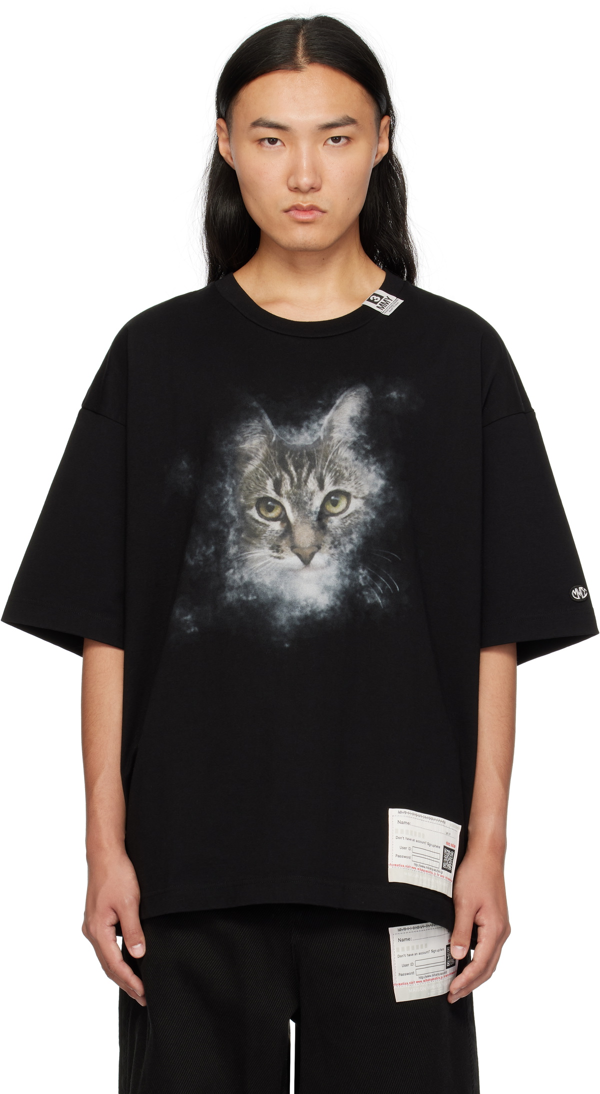 Maison MIHARA YASUHIRO Black Cat Printed T-shirt Maison
