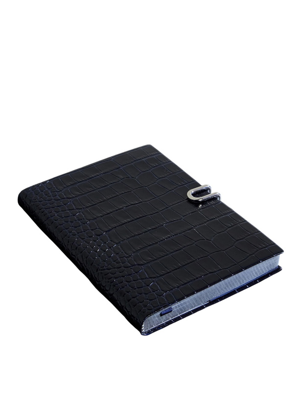 Photo: Smythson - Soho Croc-Effect Leather Notebook