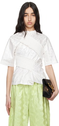 SUPER YAYA Off-White Nellie Twist T-shirt