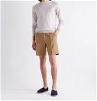 Lardini - Pleated Linen Drawstring Shorts - Brown