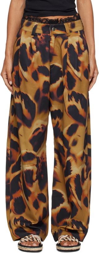 Photo: Collina Strada Tan Lace Catchfly Trousers