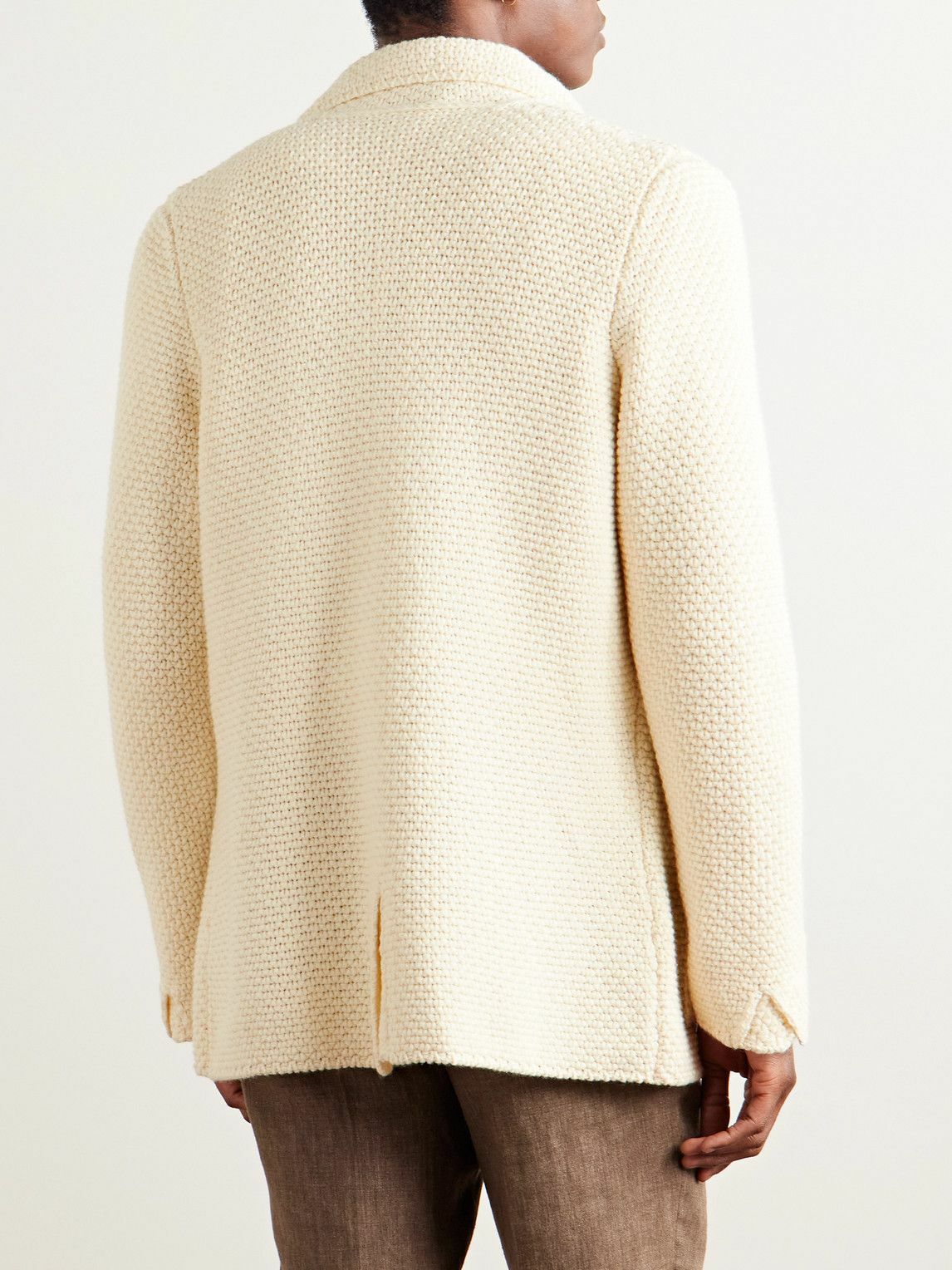 Anderson & Sheppard - Merino Wool and Cashmere-Blend Cardigan - Neutrals