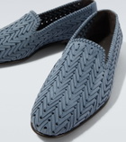 Manolo Blahnik Mario woven leather loafers