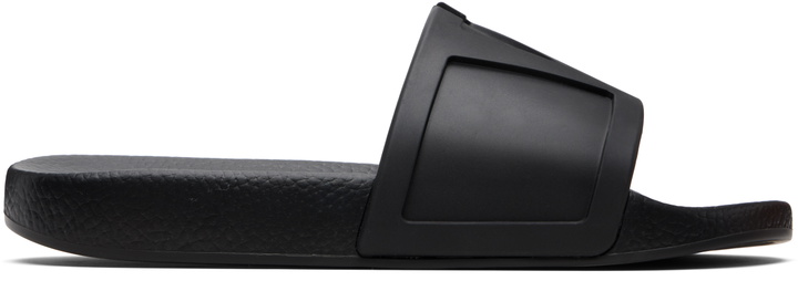 Photo: Valentino Garavani Black Coolside Rubber Slide Sandals