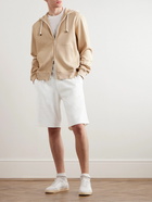 Brunello Cucinelli - Straight-Leg Cotton-Blend Jersey Drawstring Shorts - White