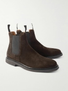 Common Projects - Waxed-Suede Chelsea Boots - Brown