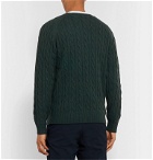 Beams Plus - Slim-Fit Cable-Knit Wool Sweater - Green