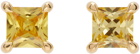 Hatton Labs Gold Princess Cut Earrings