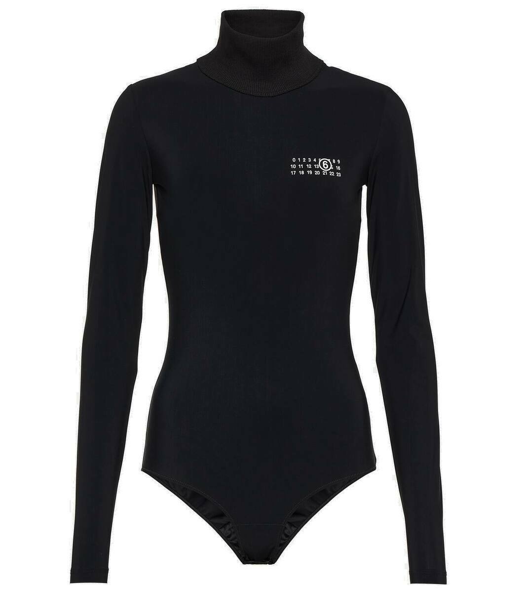 Mm6 Maison Margiela Long Sleeve Lycra Bodysuit Women 