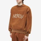 Heresy Men's Chain Crew Sweat in Brown