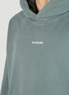 Acne Studios - Logo Print Hooded Sweatshirt in Green