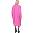 Balenciaga Pink Wool Boxy Coat