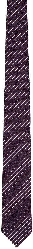 Photo: ZEGNA Burgundy Striped Tie