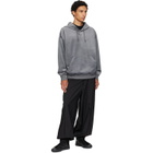 Y-3 Gray Velvet Corduroy Hoodie
