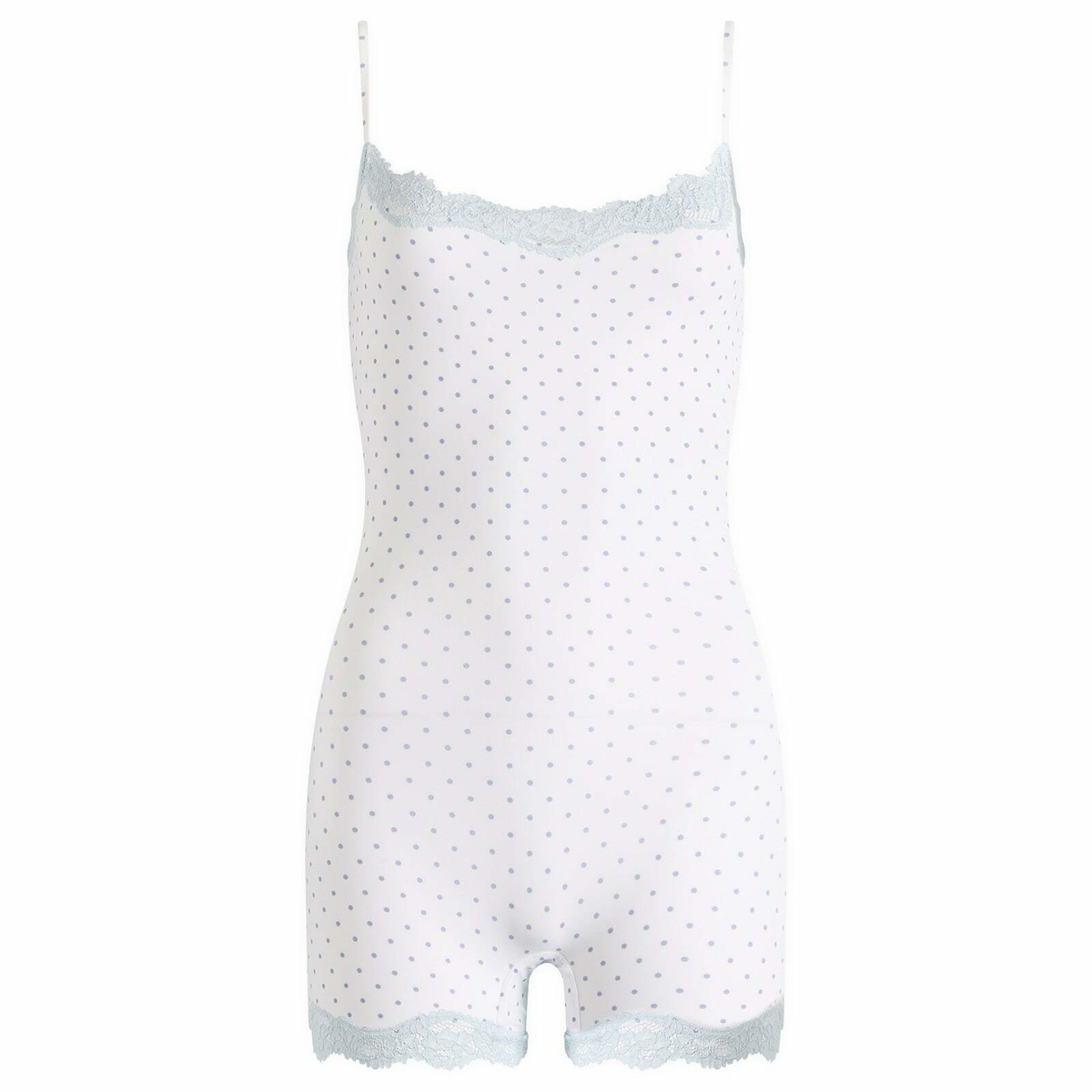 SKIMS Women's Fits Everybody Lace Onesie in Slate Dot Print