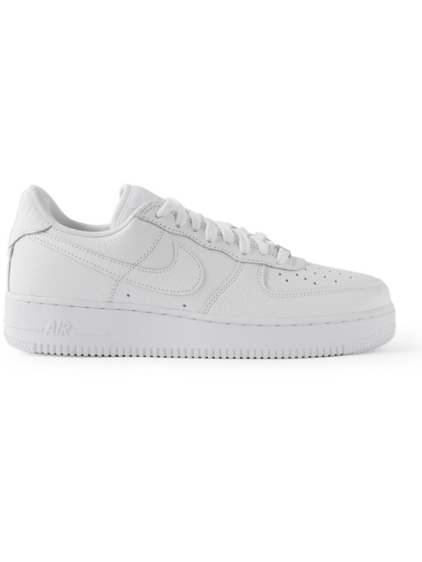 Photo: NIKE - Air Force 1 07 Craft Full-Grain Leather Sneakers - White