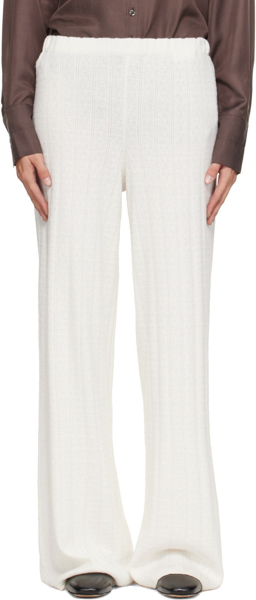 LISA YANG Off-White Shannen Trousers