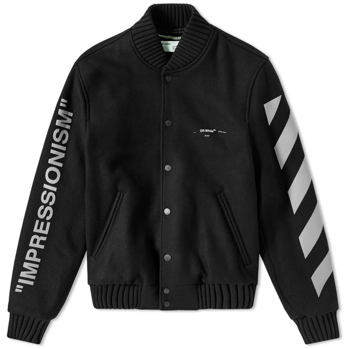 Photo: Off-White Green Man Varsity Jacket