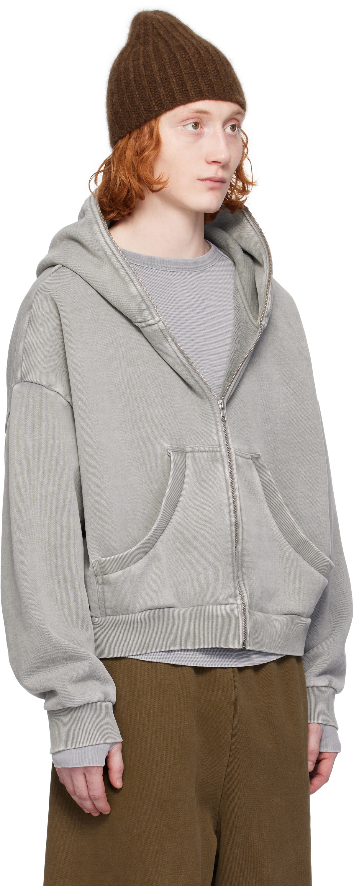 Entire Studios Gray Eternal Zip Hoodie Entire Studios