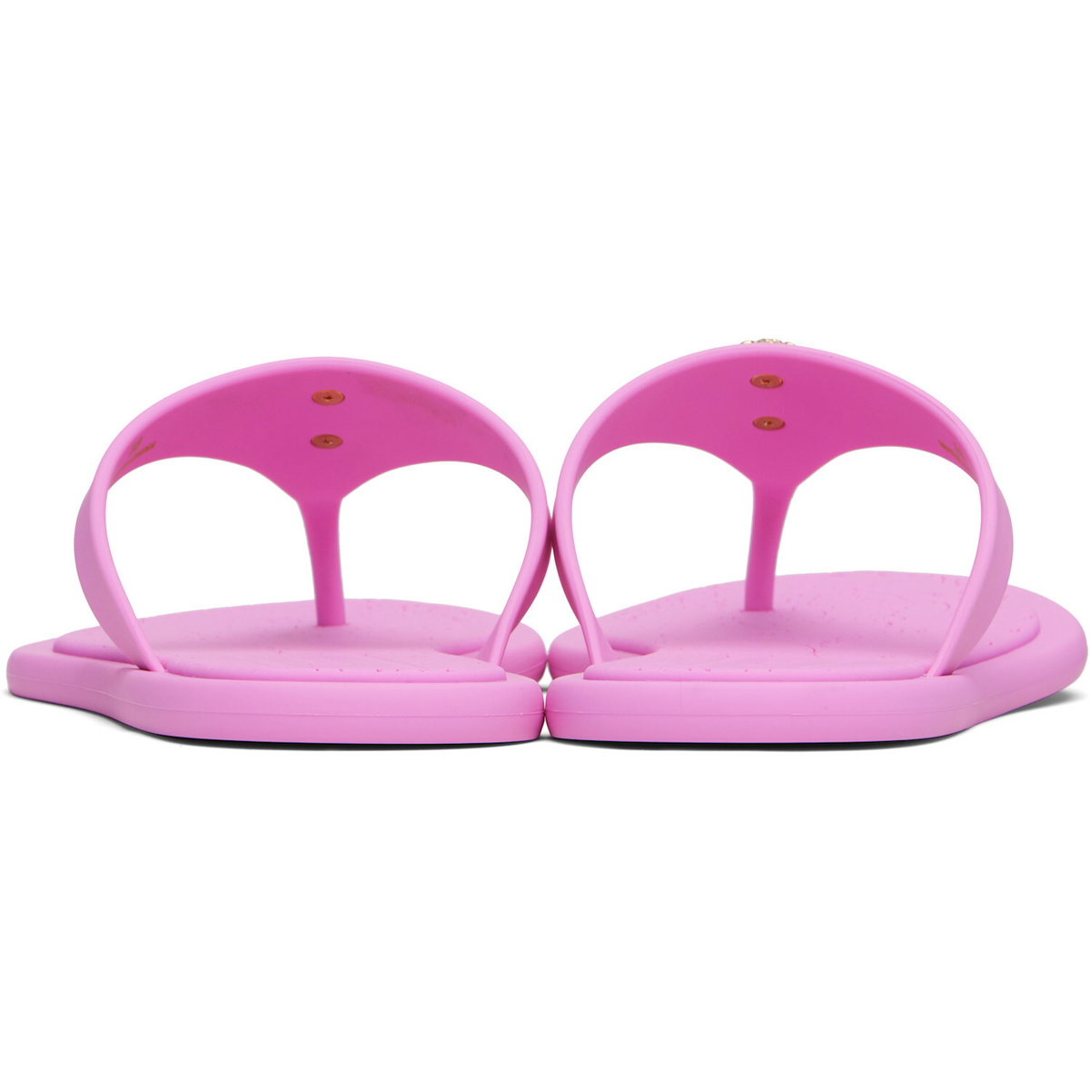Versace Pink Alia Rubber Flat Sandals