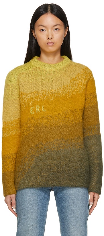 Photo: ERL Yellow Mohair Bowy Crewneck